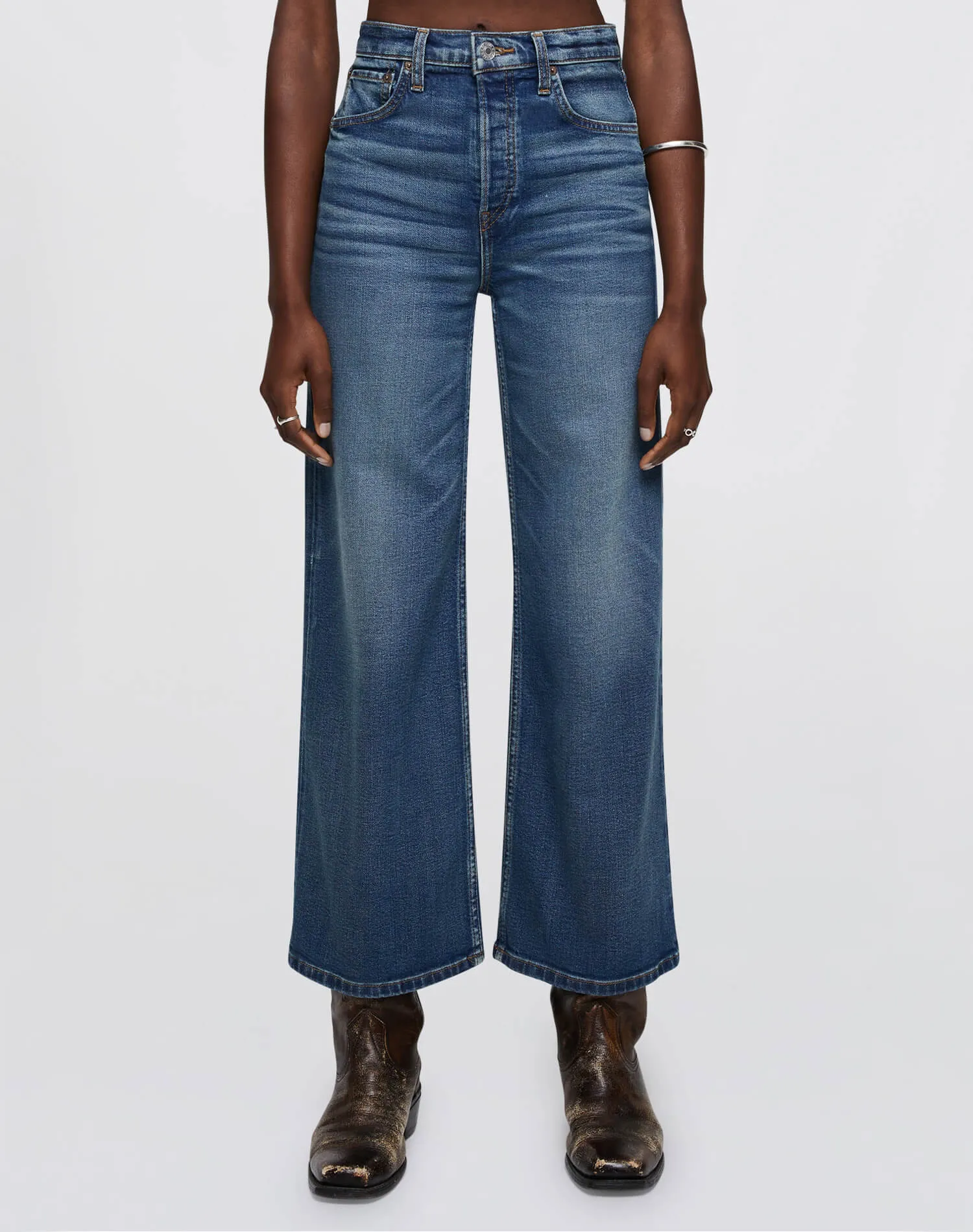 High Rise Wide Leg Crop - Crafted Indigo Size 26 sold by Re/Done product image thumbnail 3