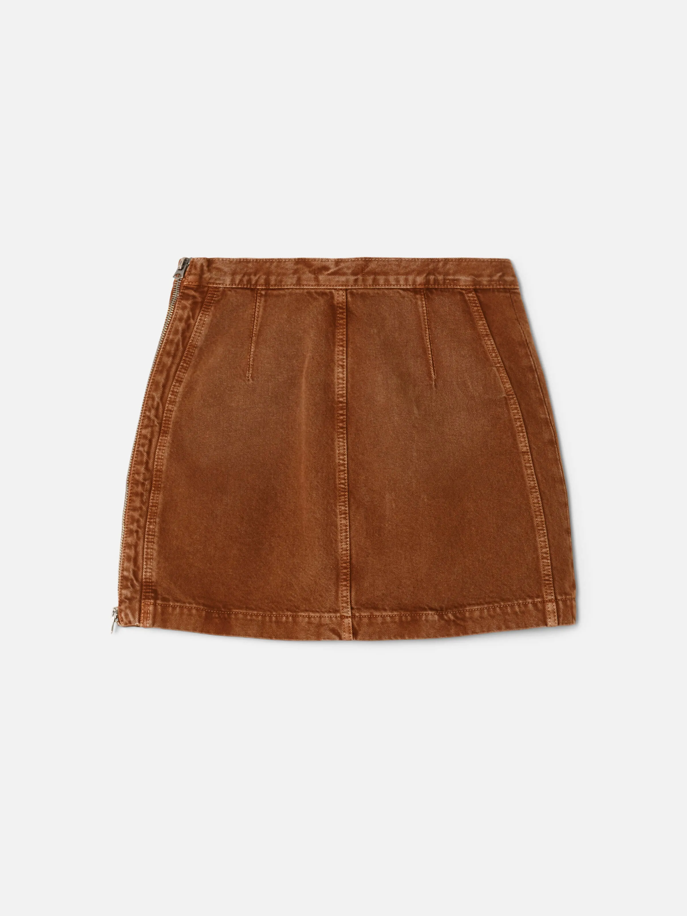 Moto Mini Skirt - Roast sold by Re/Done product image thumbnail 2