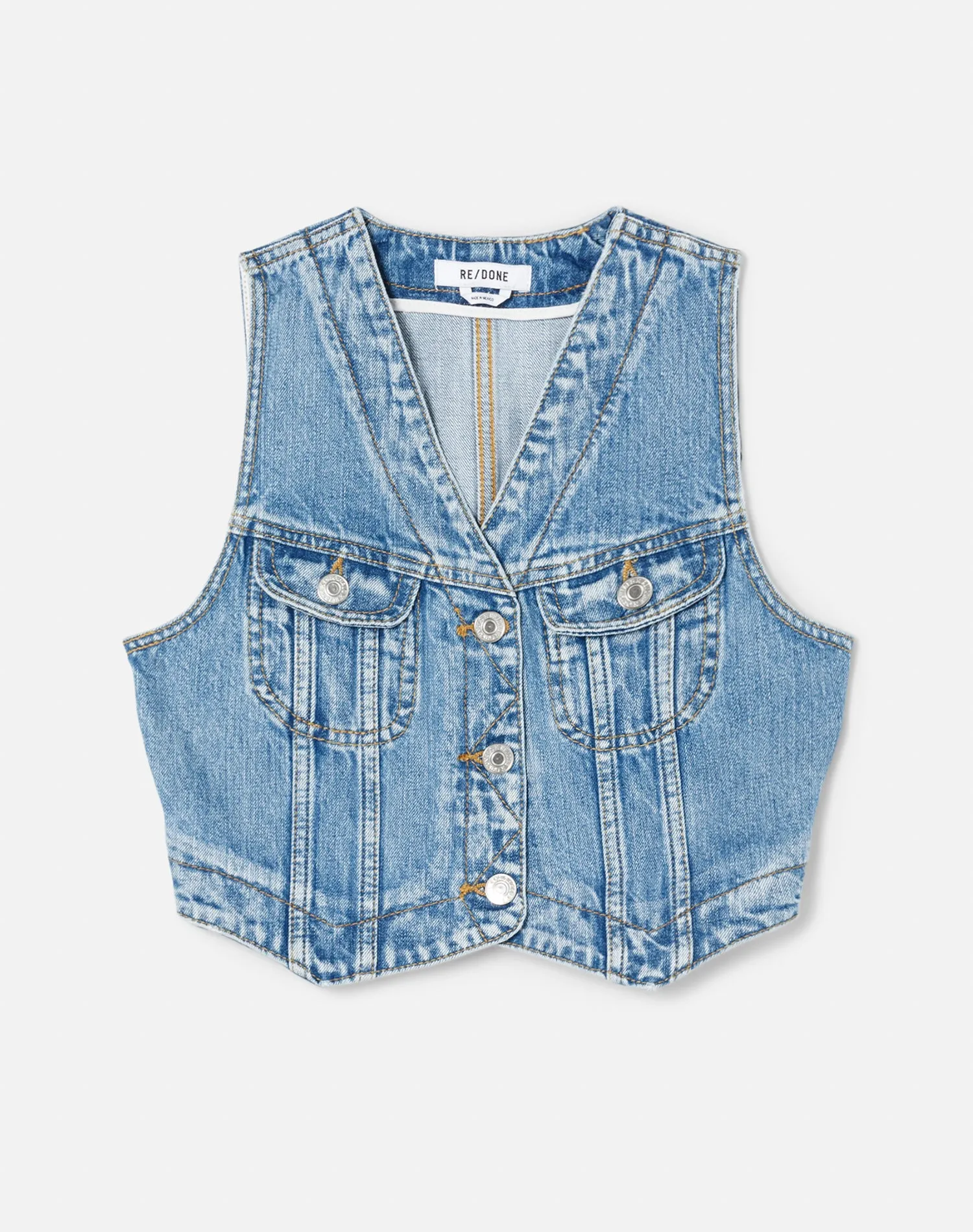 Micro Trucker Vest - Stoney River sold by Re/Done
