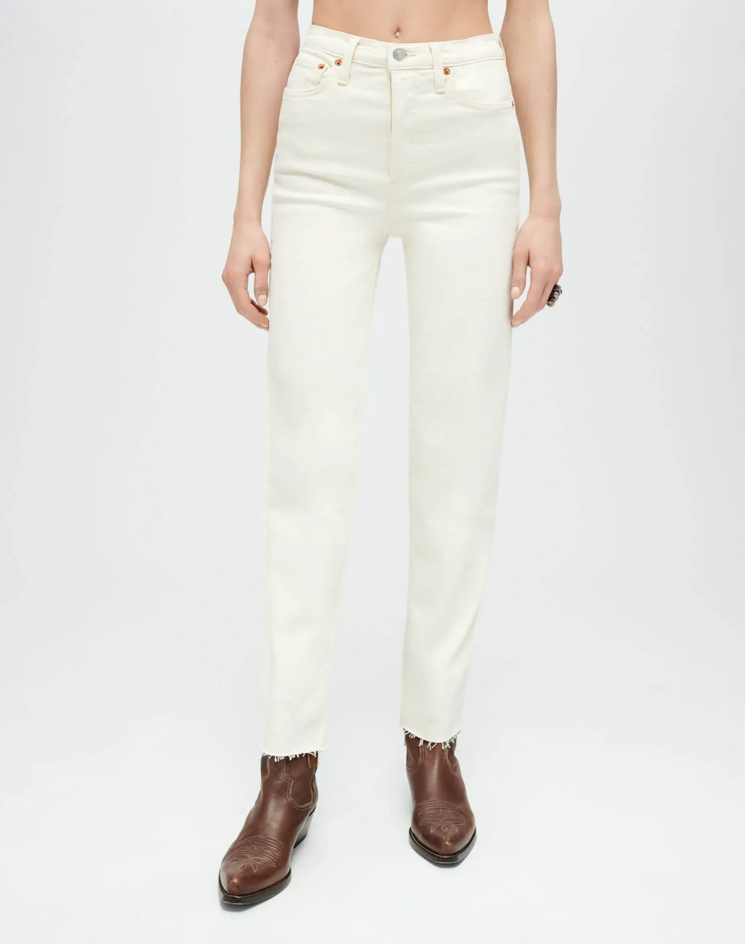 70s Stove Pipe - Vintage White sold by Re/Done product image thumbnail 3