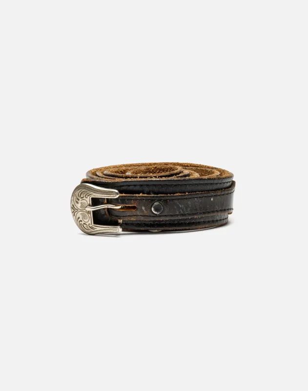 70s Western Leather Belt -#1022 made by Re/Done