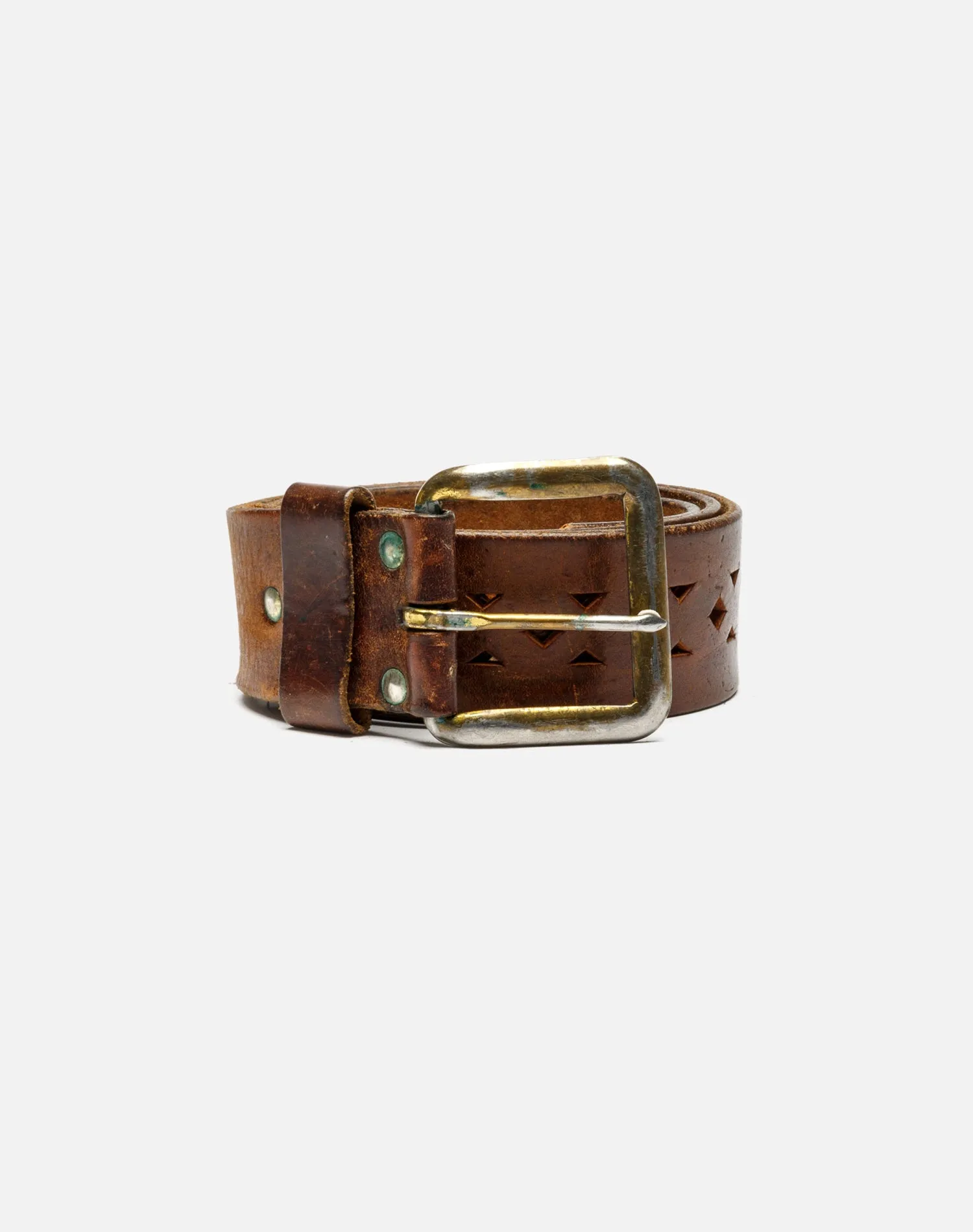 70s Cutout Leather Belt -#1015 sold by Re/Done