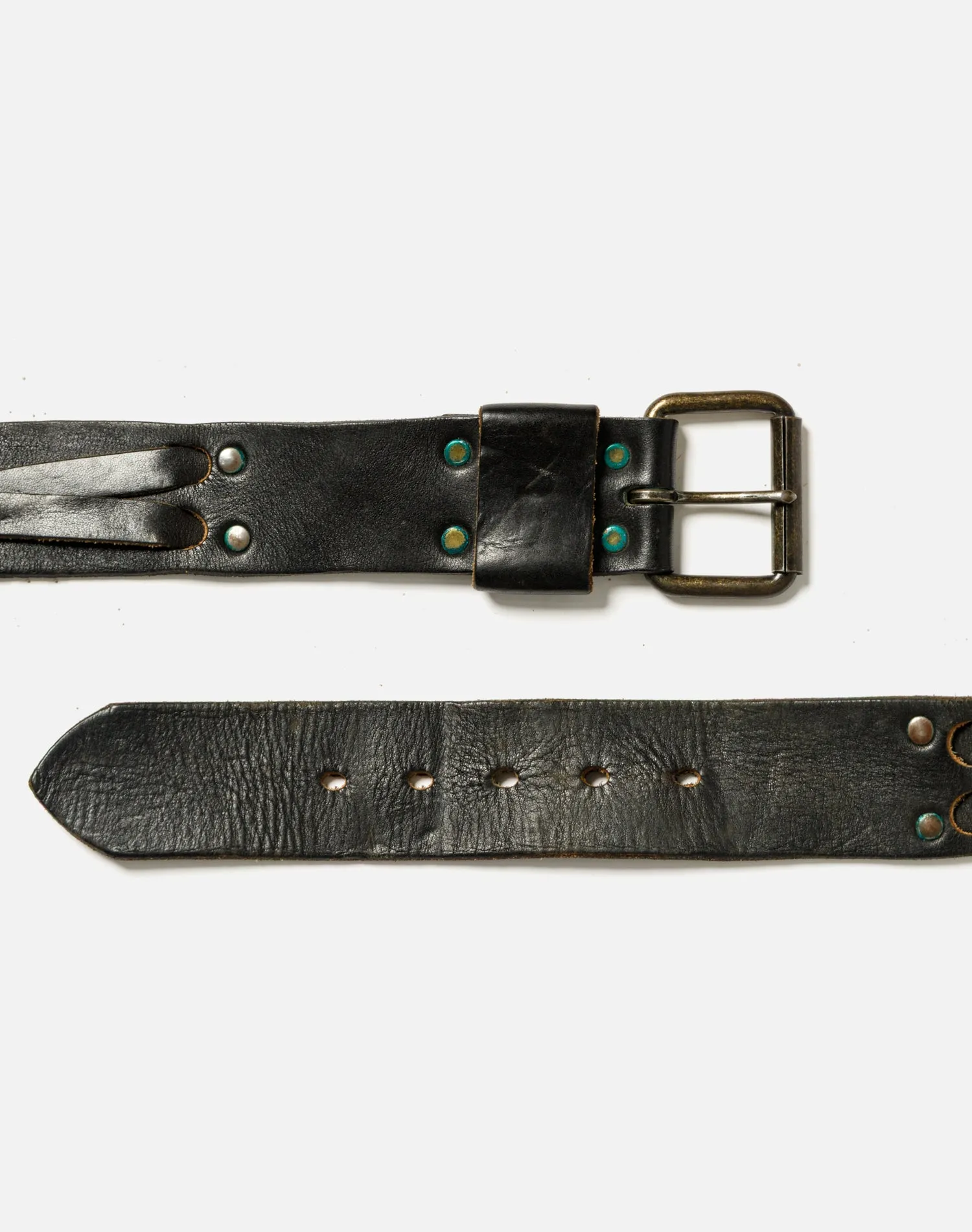 70s Leather Belt with Braiding -#1010 sold by Re/Done product image thumbnail 2