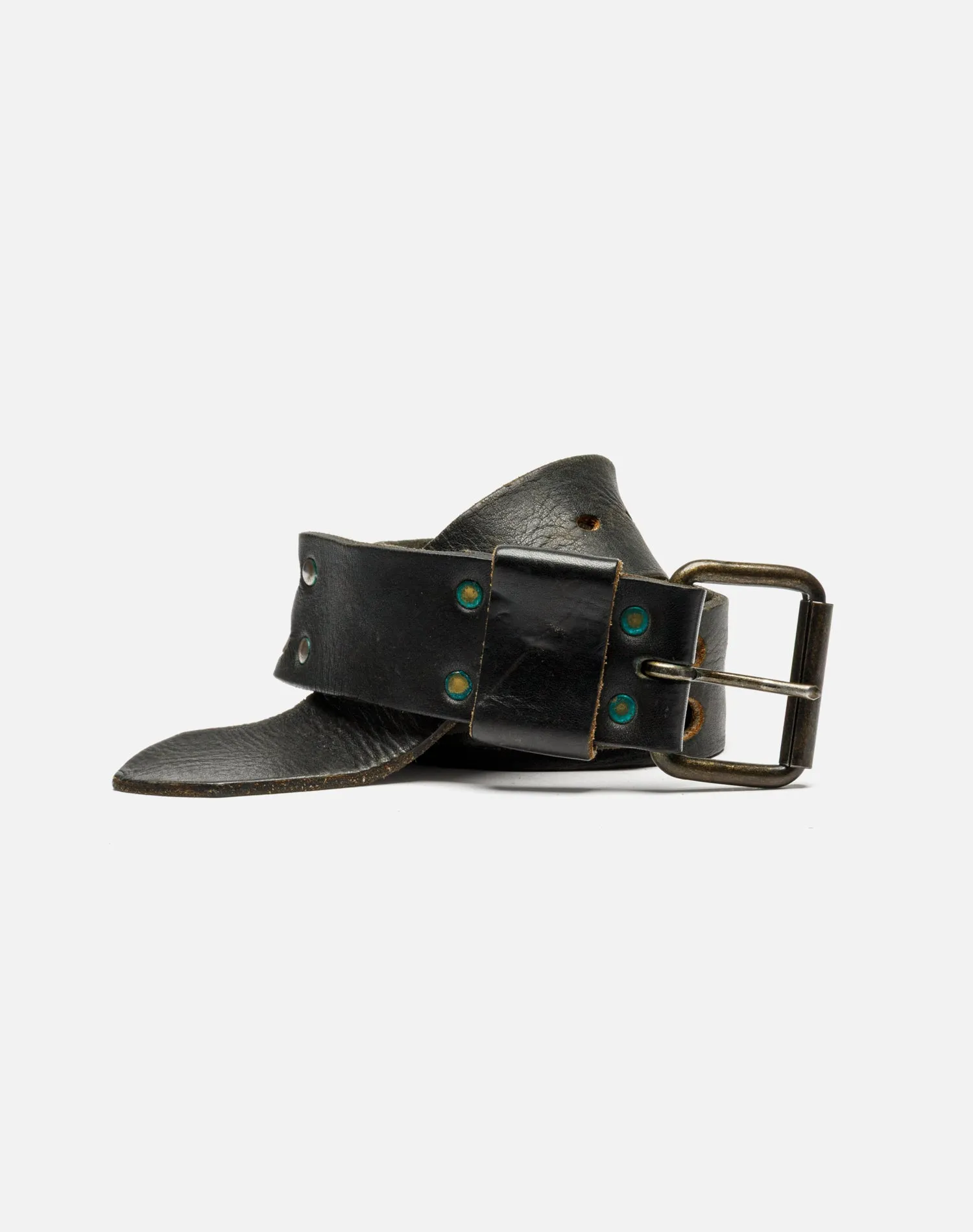 70s Leather Belt with Braiding -#1010 sold by Re/Done product image thumbnail 3