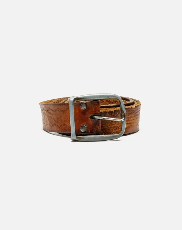 70s Tooled Leather Belt -#1003 sold by Re/Done