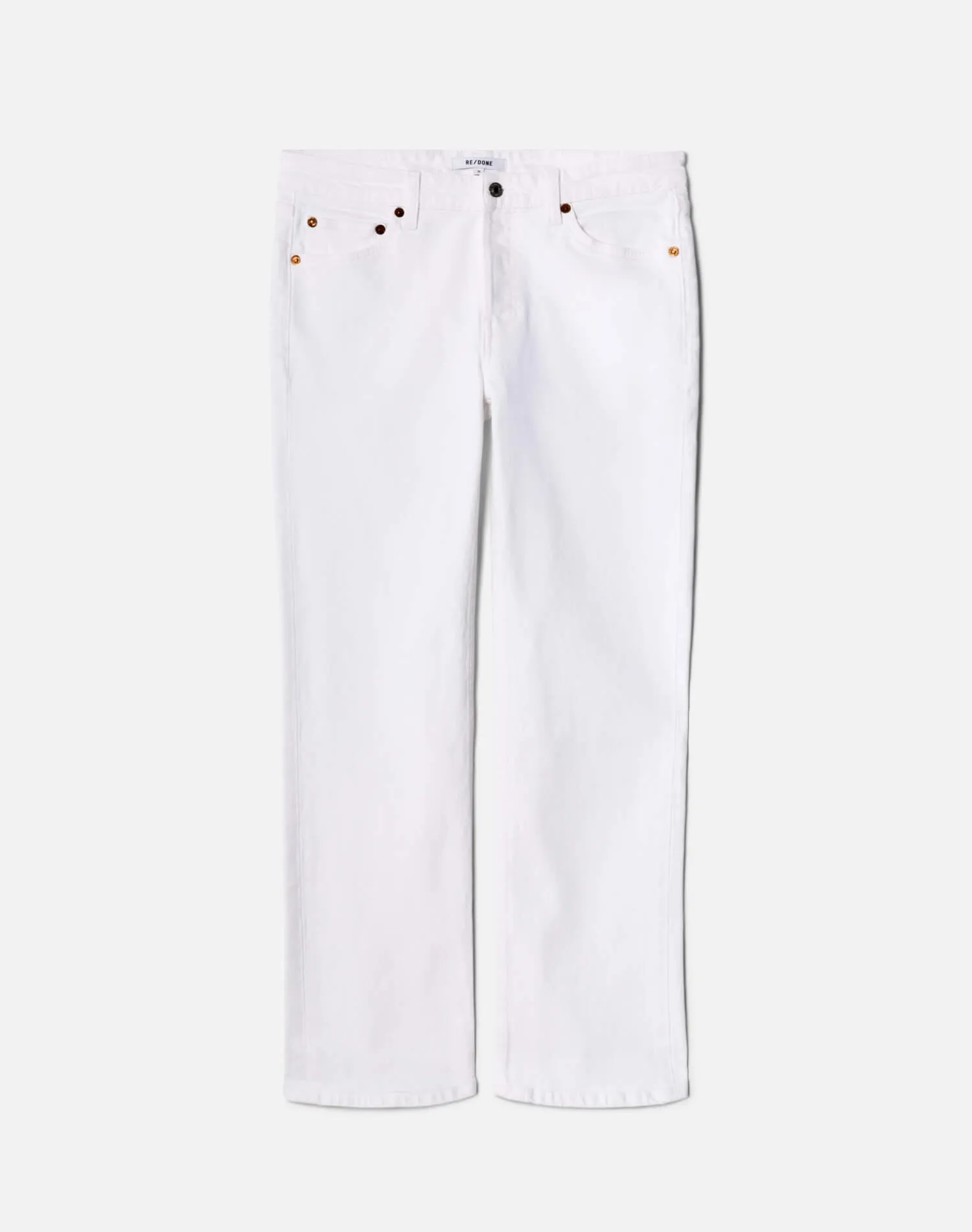 Comfort Stretch Slim Straight Crop - White sold by Re/Done