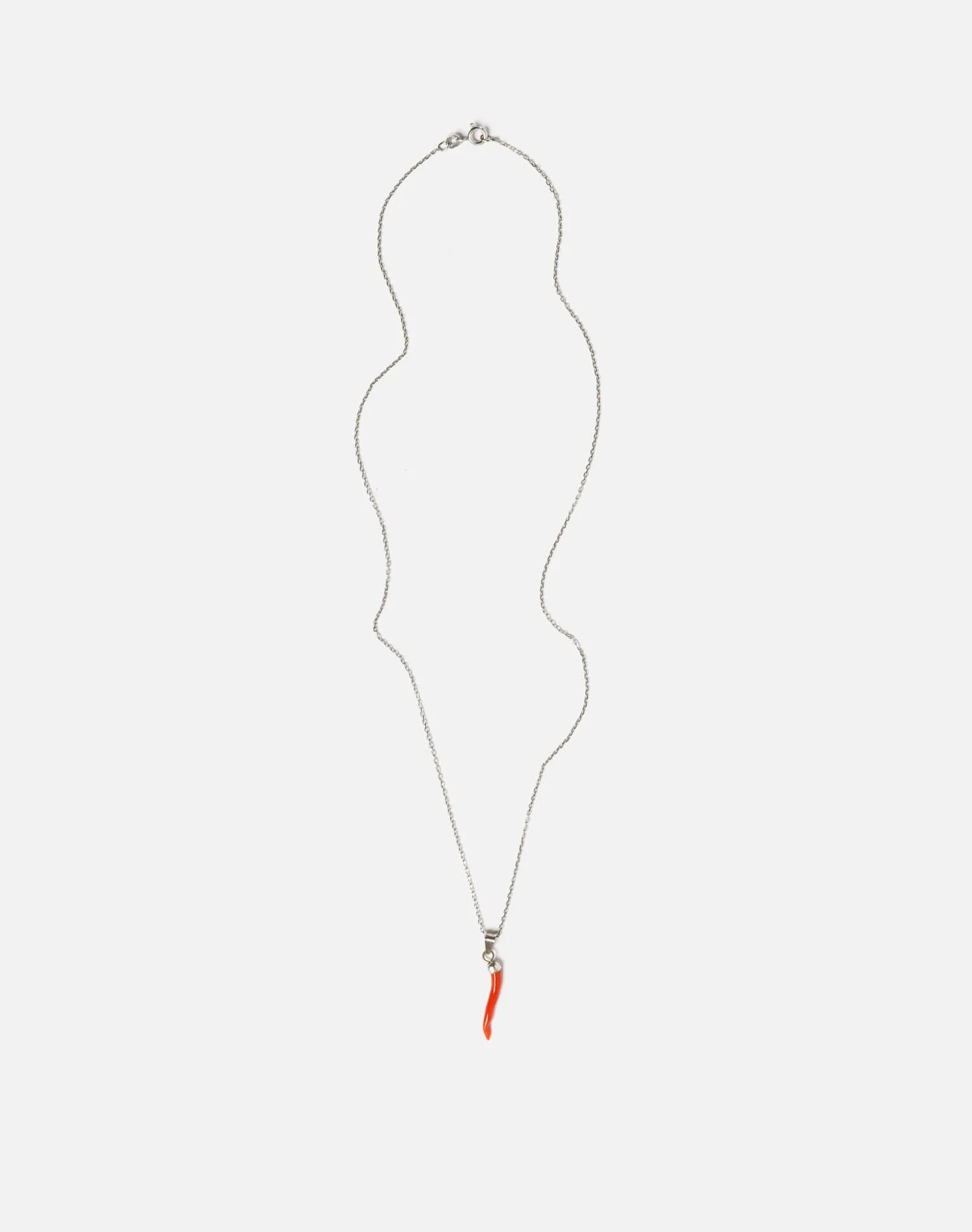 70s Coral Italian Cornicello Necklace -#1046 sold by Re/Done product image thumbnail 3