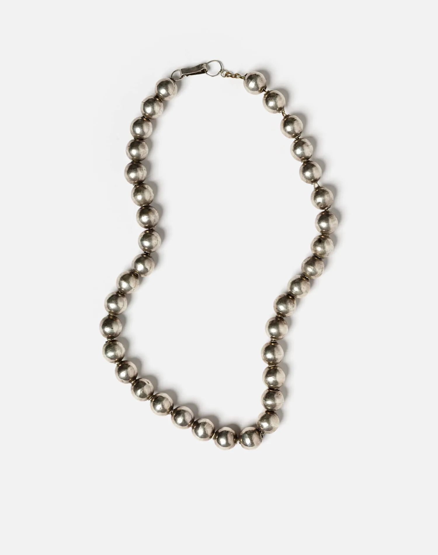 70s Silver Ball Necklace -#1029 sold by Re/Done product image thumbnail 3