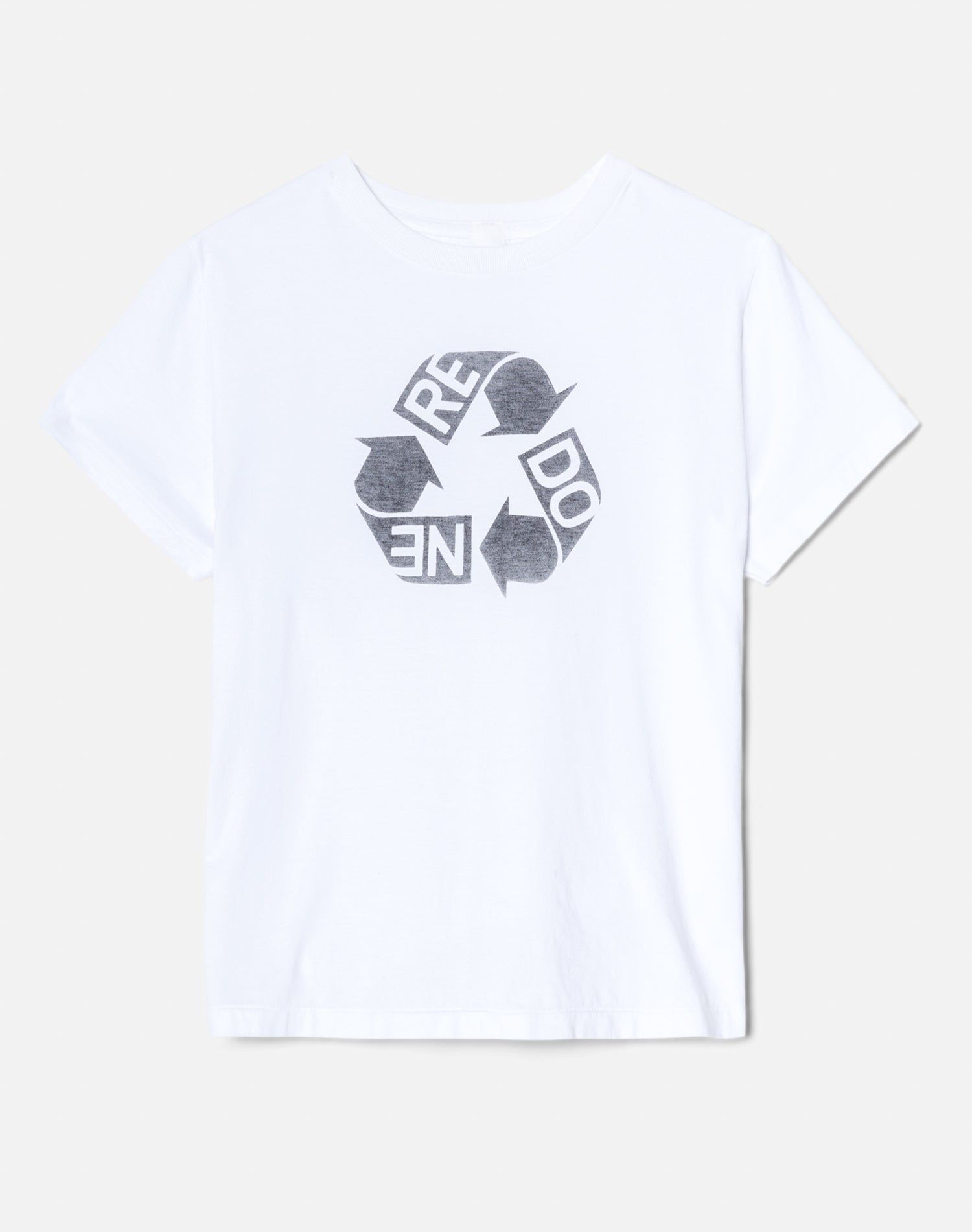 Classic "RE/DONE Recycle" Tee - Optic White sold by Re/Done