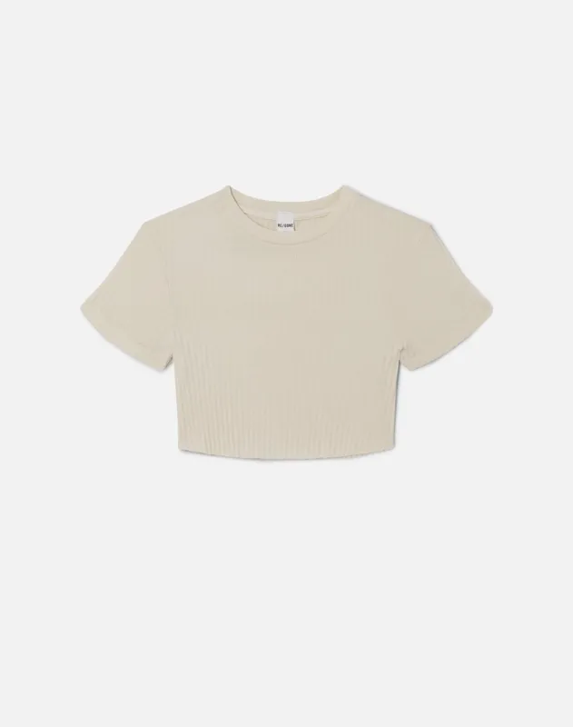 Cropped 60s Slim Tee - Vintage White sold by Re/Done