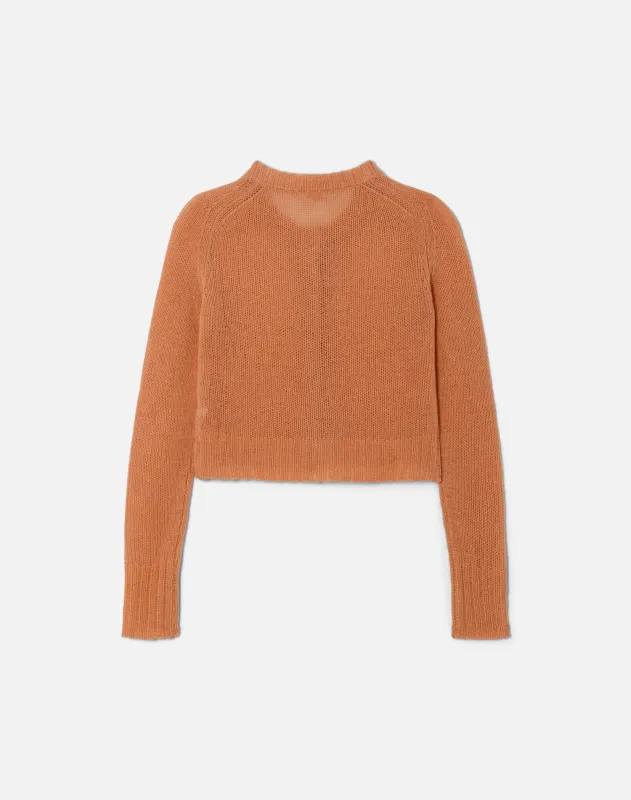 Slim Cashmere Cardigan - Papaya sold by Re/Done