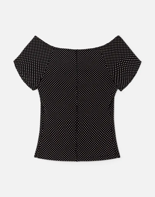 Shoulder Slim Tee - Micro Dot sold by Re/Done