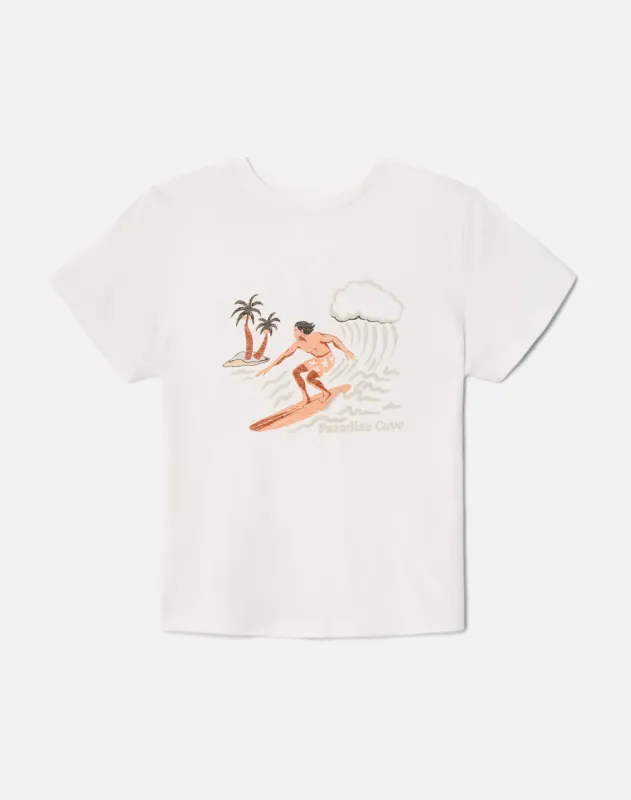 Classic "Hug a Surfer" Tee - Vintage White sold by Re/Done