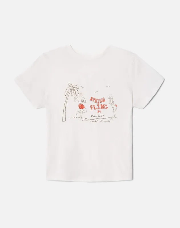 Classic "Spring Fling" Tee - Vintage White sold by Re/Done