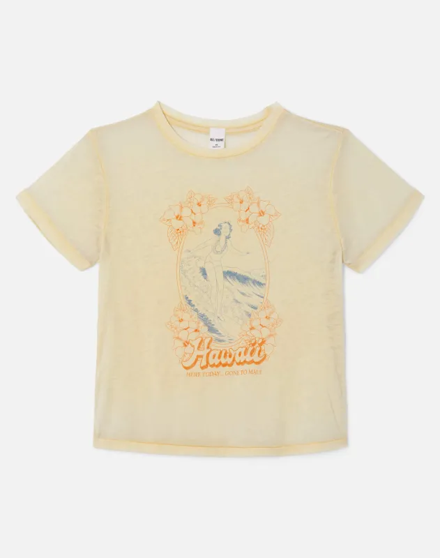 Classic "Hawaii" Tee - Shortbread made by Re/Done