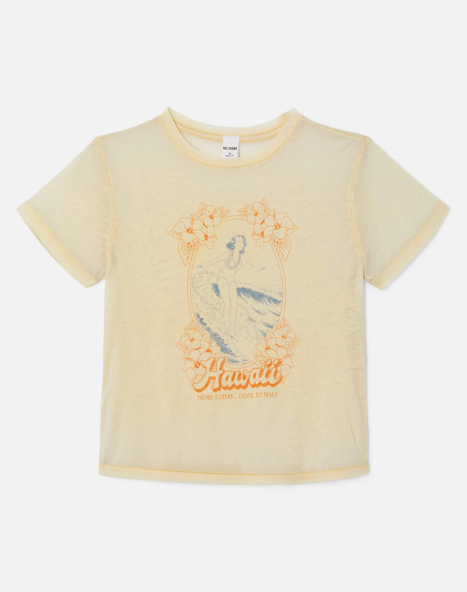 Classic "Hawaii" Tee - Shortbread sold by Re/Done