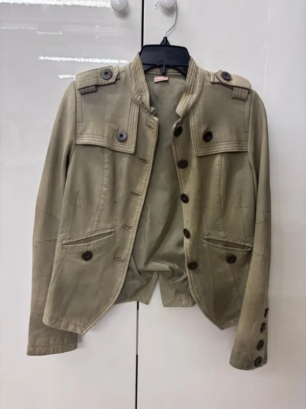 Y2K Please Leather Jacket sold by Re/Done