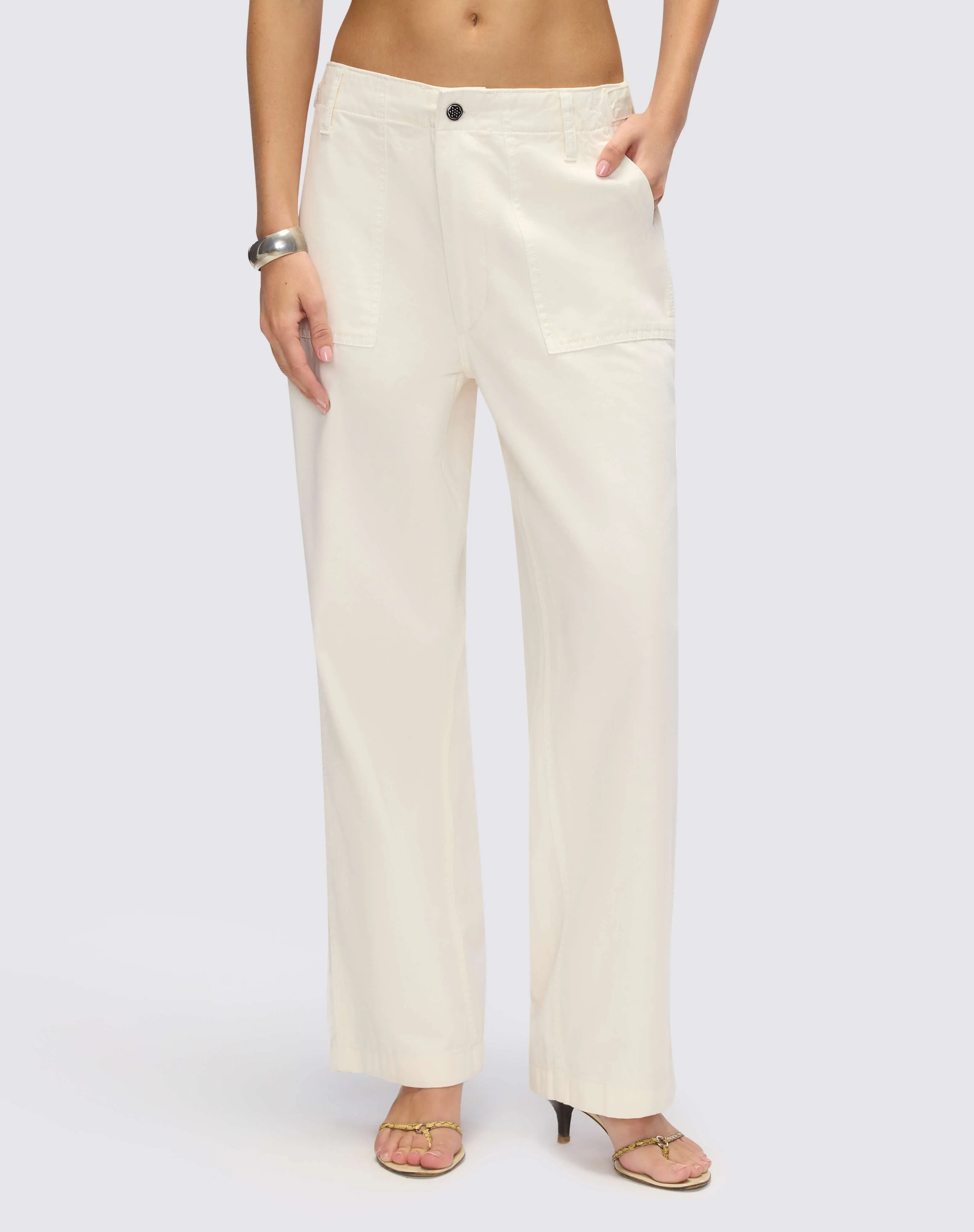 The Trooper Pant - Crema sold by Re/Done