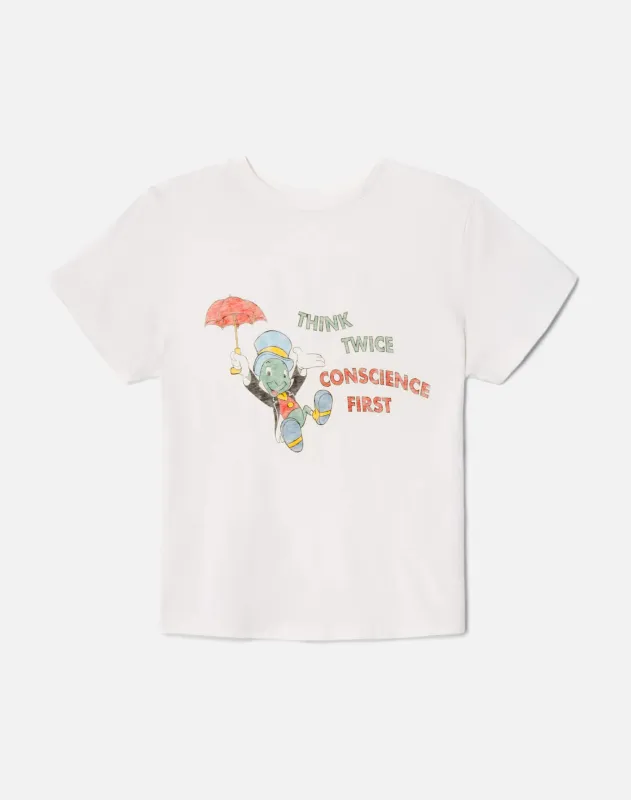 Classic "Jiminy Cricket" Tee - Vintage White made by Re/Done