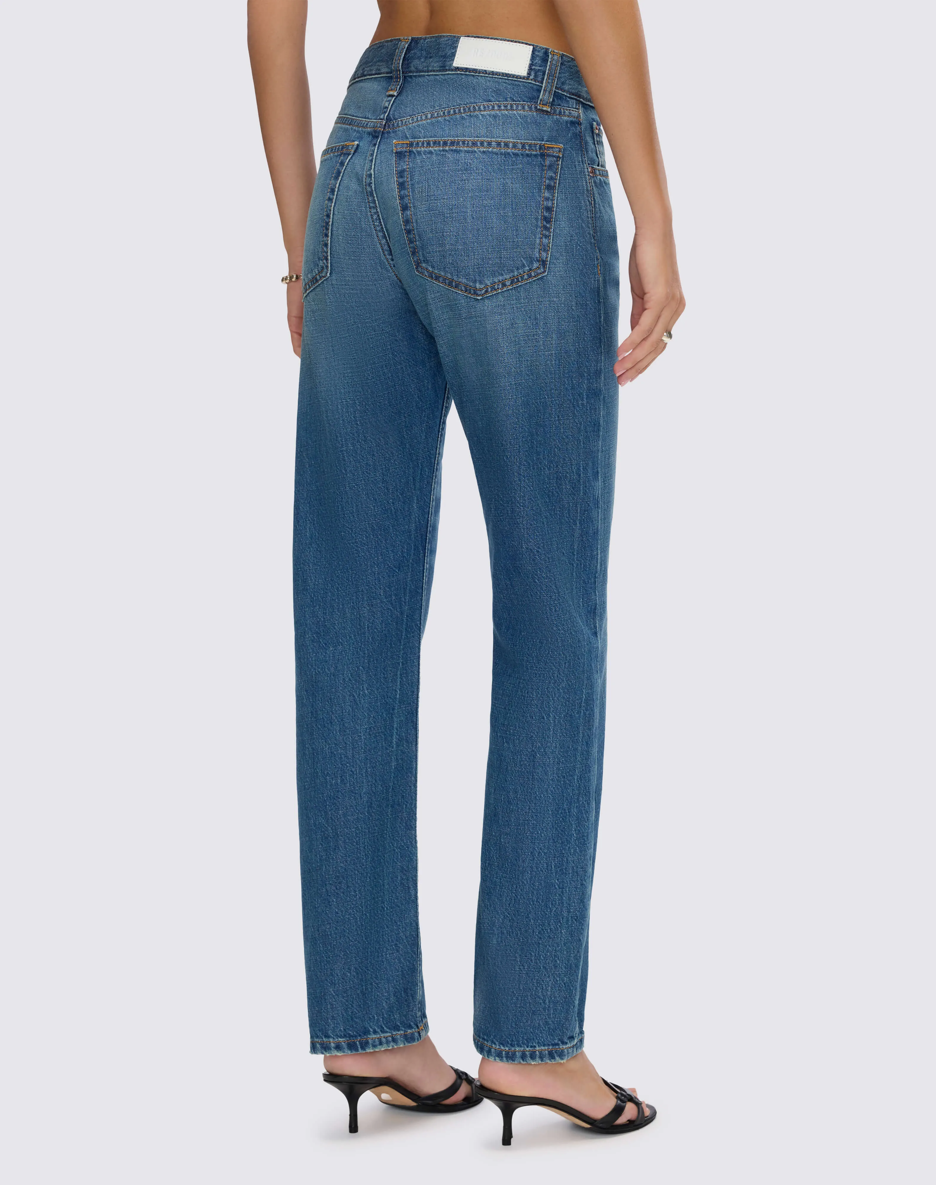 Mid Rise Blondie Crop - Mendocino Indigo sold by Re/Done product image thumbnail 2
