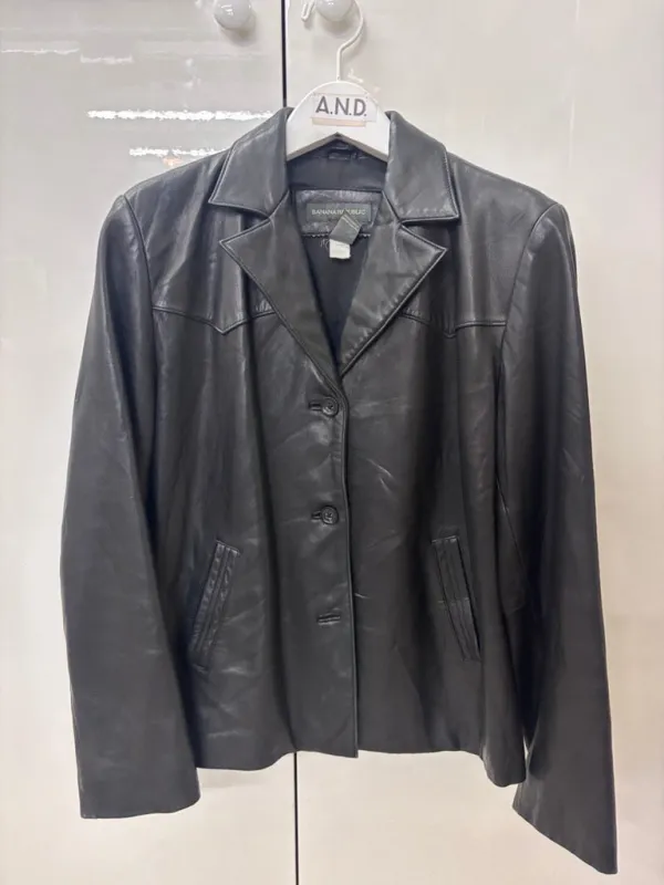 Y2K Banana Republic Leather Blazer made by Re/Done