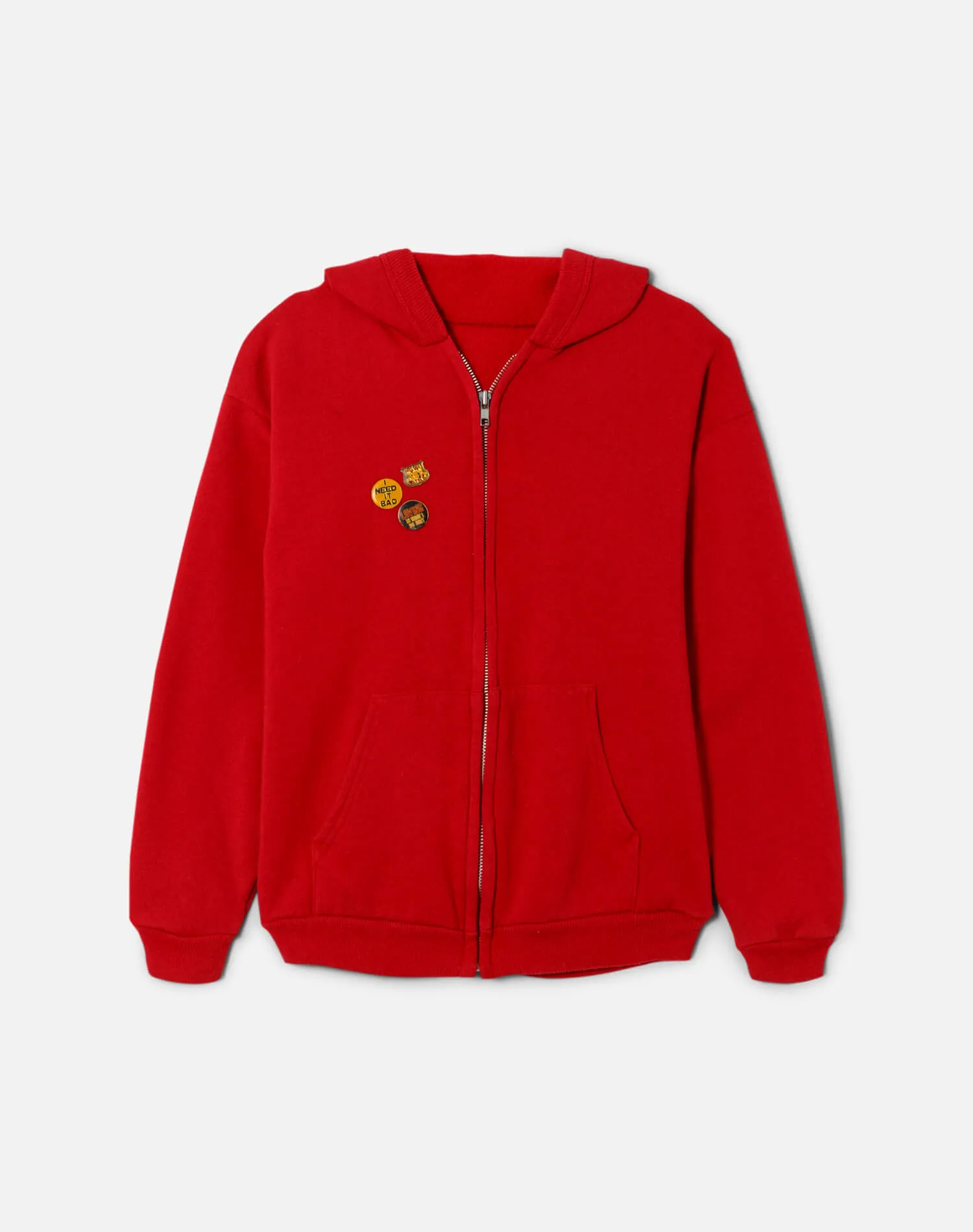 90s Zip Up Hoodie With Pins -#1077 sold by Re/Done