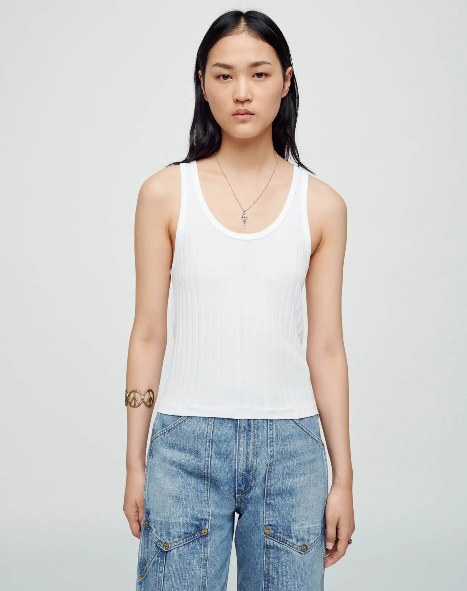 Hanes 60s Hemp Tank - Optic White sold by Re/Done product image thumbnail 3