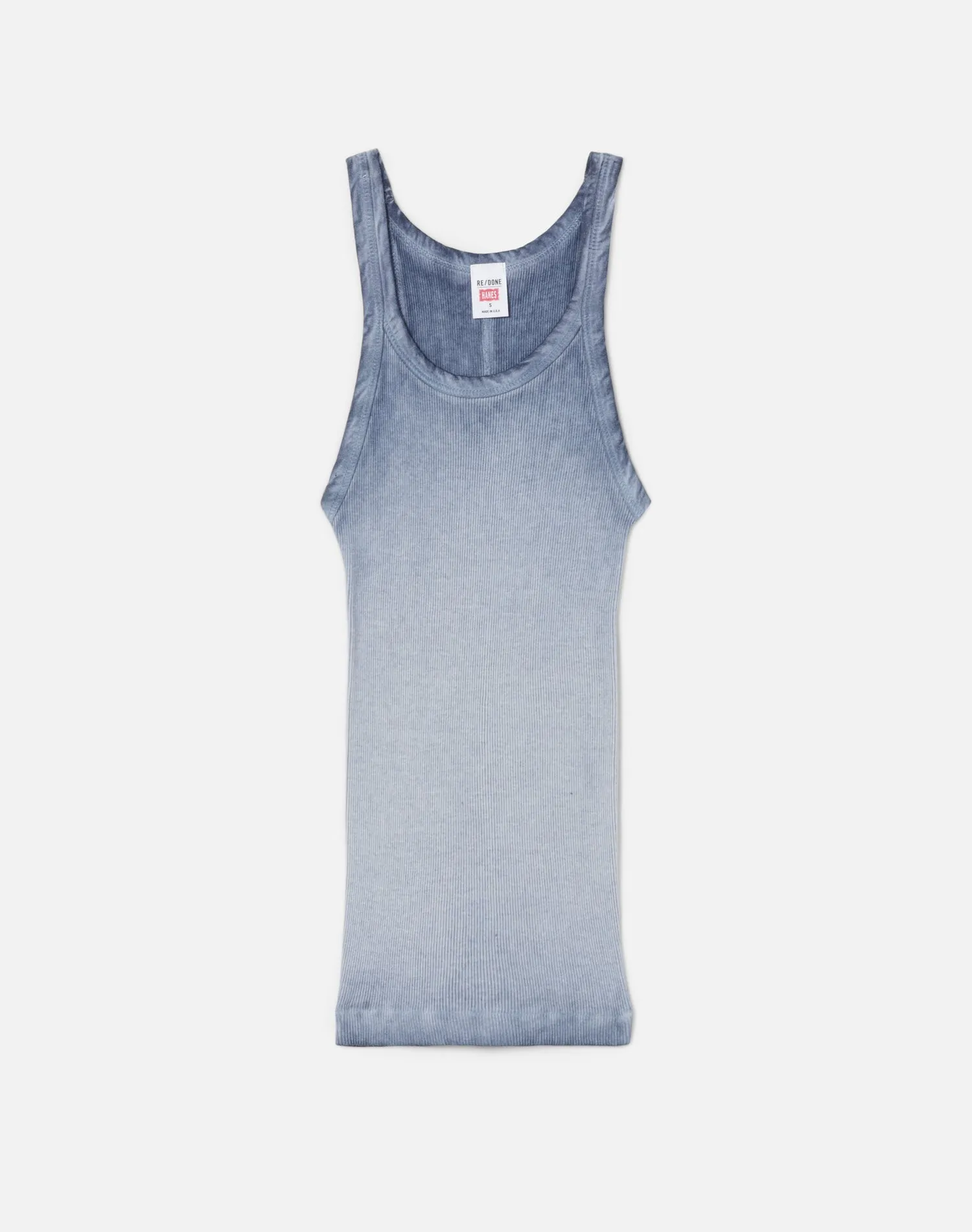 Hanes Ribbed Tank - Blue Haze sold by Re/Done