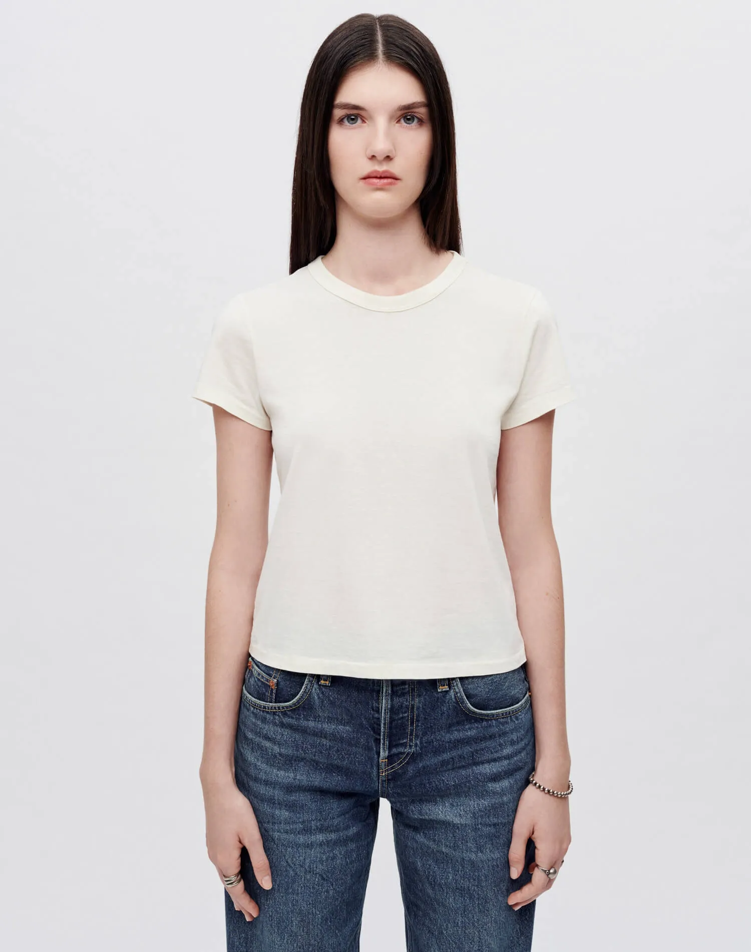 Hanes Boy Tee - Vintage White sold by Re/Done product image thumbnail 3