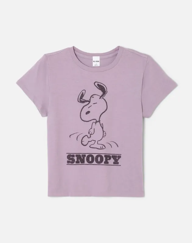 Classic Tee Snoopy Dancing - Lavender sold by Re/Done