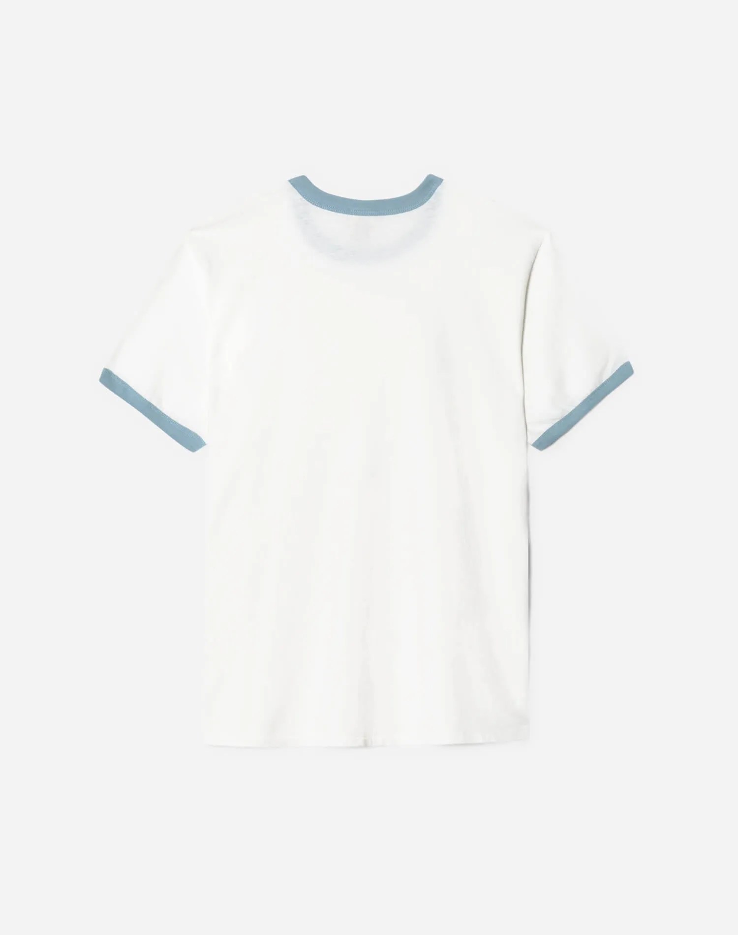 Men's Smiley Ringer Tee - Old White/Stone Blue sold by Re/Done product image thumbnail 2