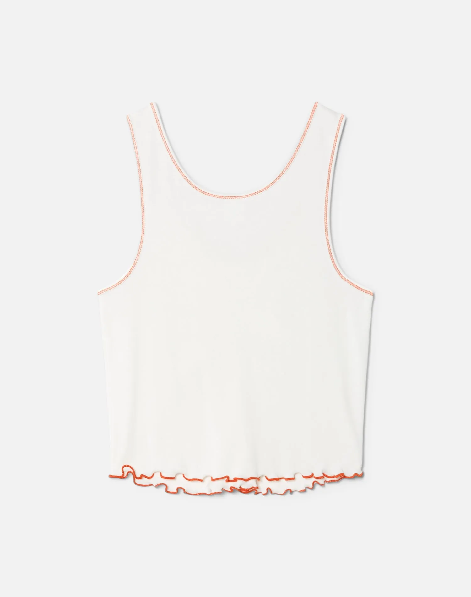 Sporty Contrast Tank - White And Ferrari Red sold by Re/Done product image thumbnail 2