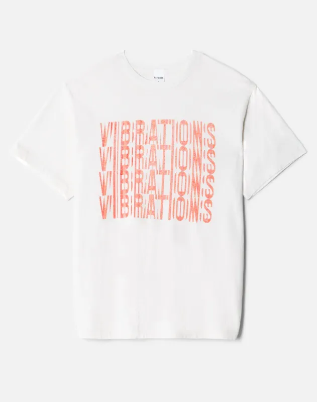 90s Easy Tee Vibrations - Vintage White sold by Re/Done