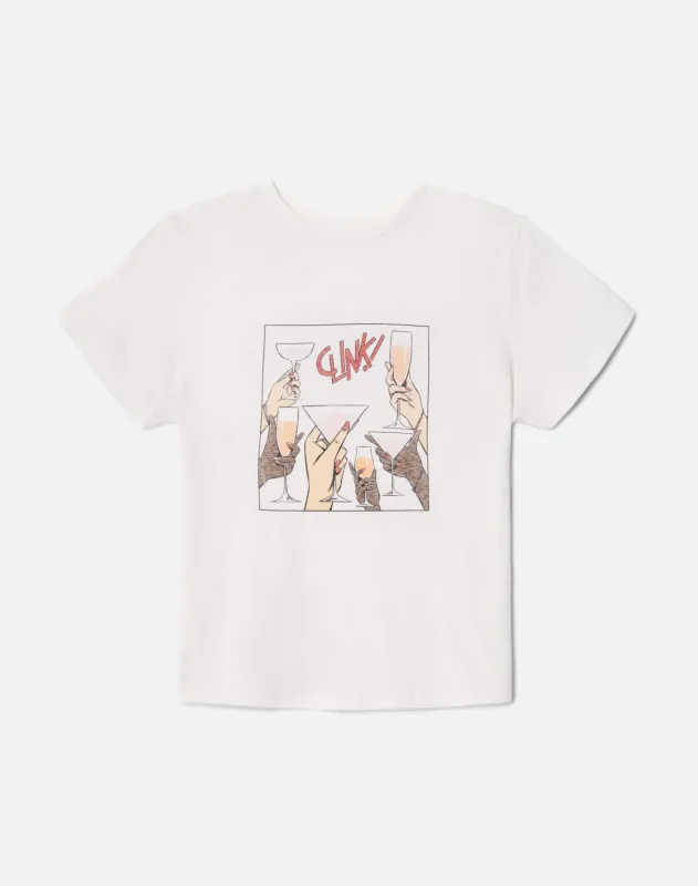 Classic Tee Cheers - Vintage White sold by Re/Done