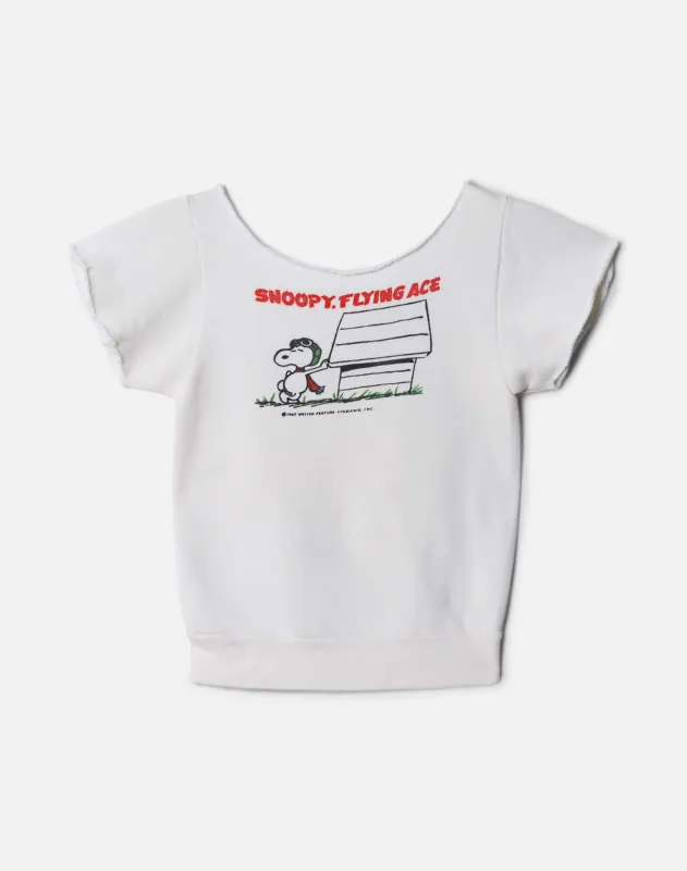 60s Snoopy Flying Ace Sweatshirt Top -#41 made by Re/Done