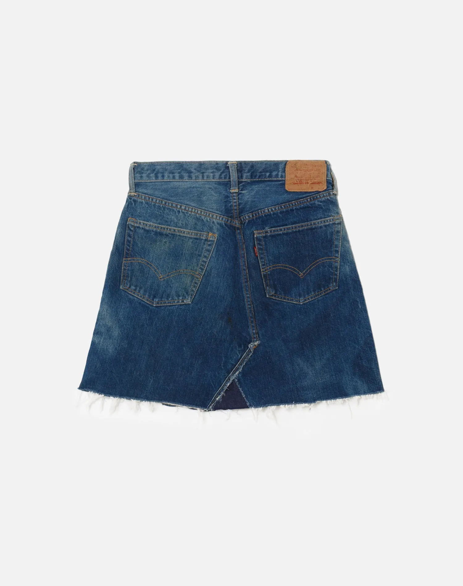 60s Big E Single Stitch Selvedge Cut Off Mini Skirt Levi's sold by Re/Done product image thumbnail 2