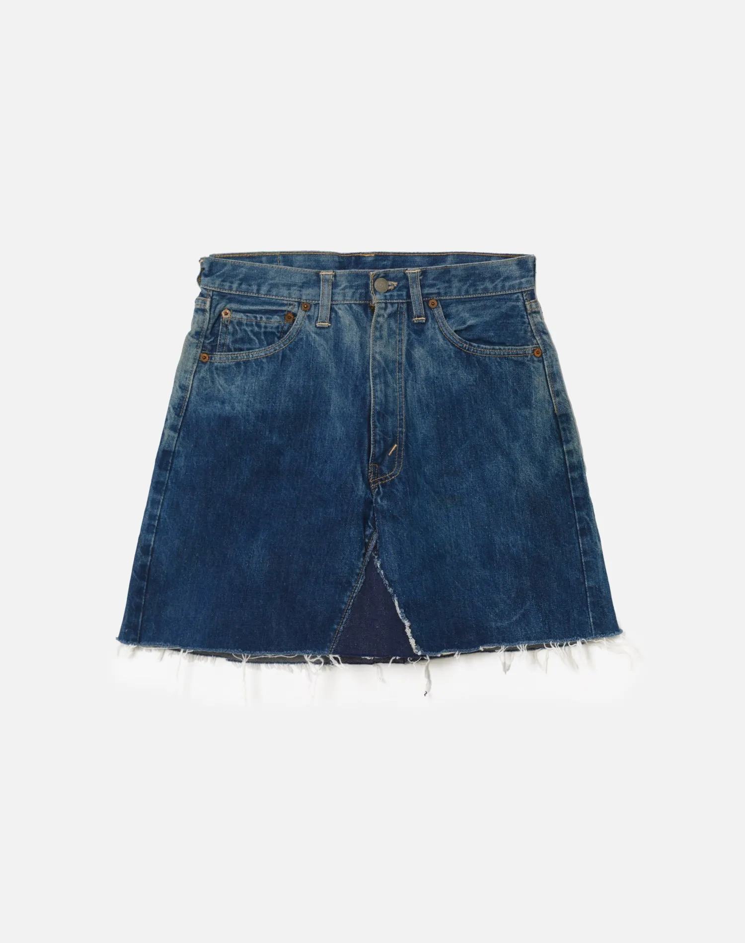 60s Big E Single Stitch Selvedge Cut Off Mini Skirt Levi's sold by Re/Done