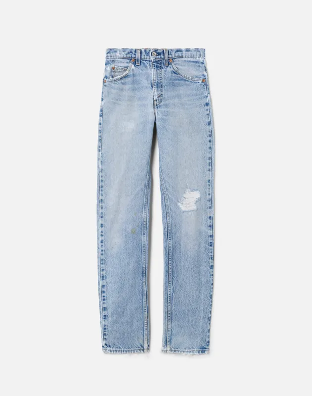 70s Orange Tab Distressed Levi's 505 -# 9 made by Re/Done