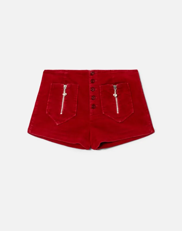 70s Corduroy Hot Short -#1265 made by Re/Done