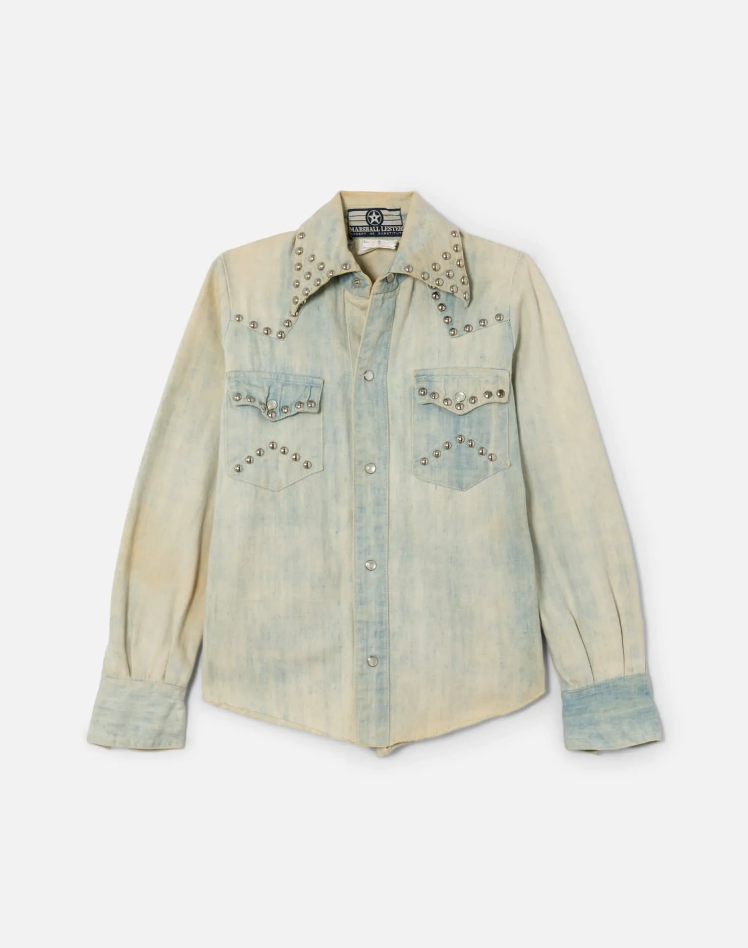 70s Studded Denim Pearl Snap Shirt -#1262 sold by Re/Done