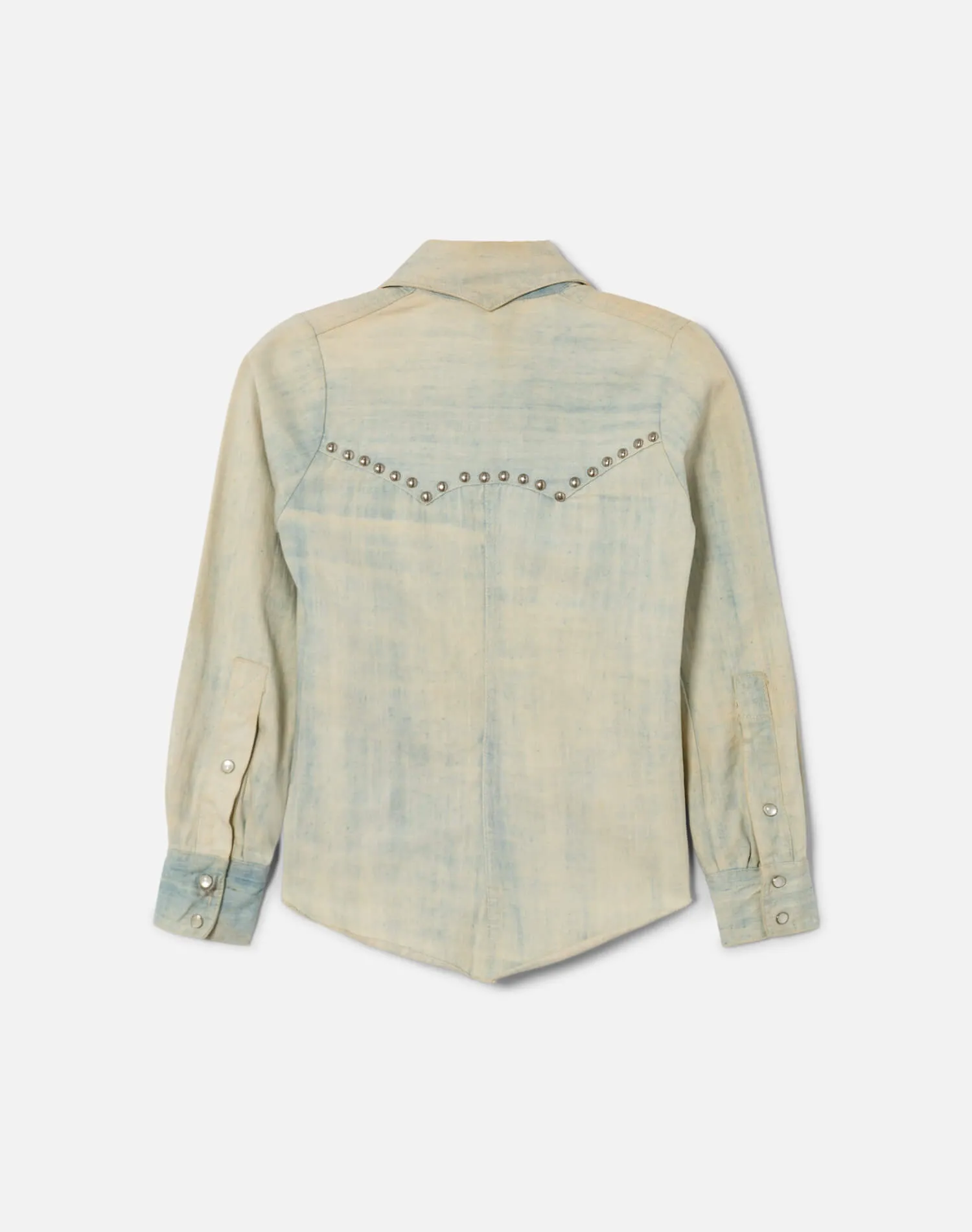 70s Studded Denim Pearl Snap Shirt -#1262 sold by Re/Done product image thumbnail 2