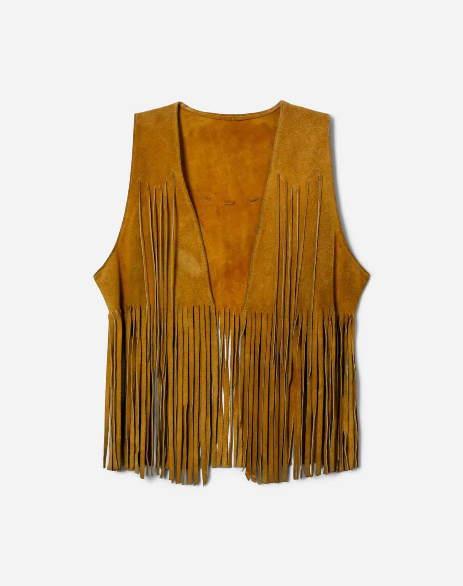 70s Suede Fringe Vest -#1257 sold by Re/Done