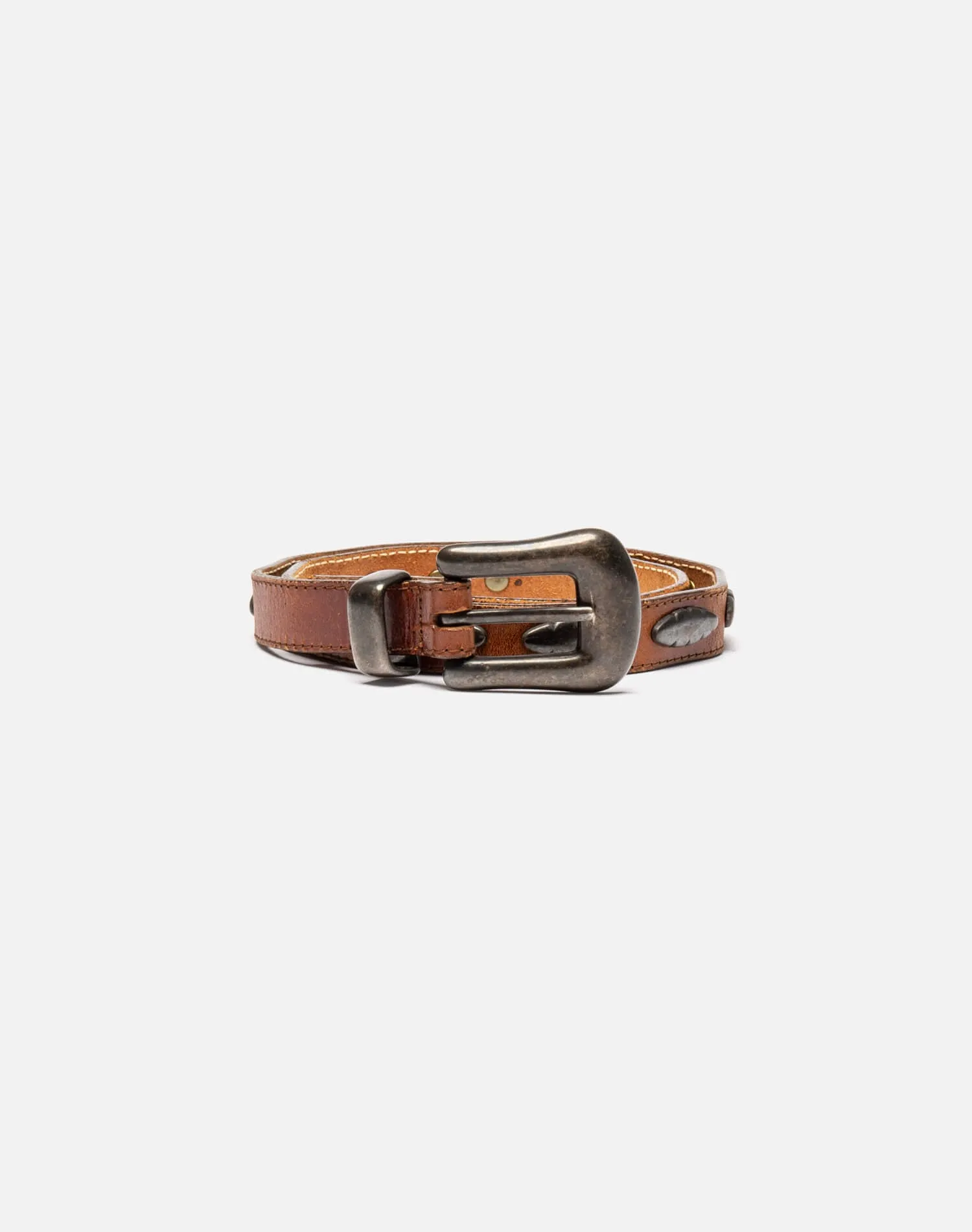 80s Concho Leather Belt -#1191 sold by Re/Done