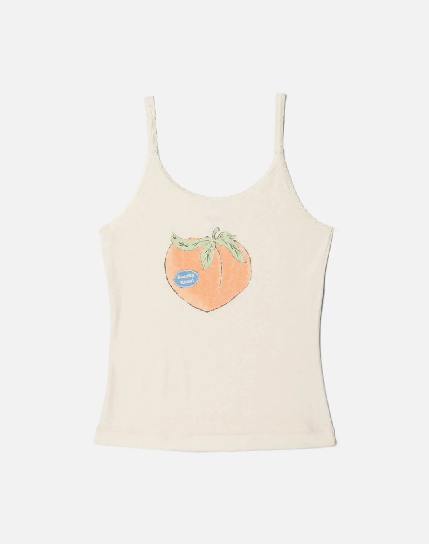 Lace Strap Tank Peachy Keen - Vintage White sold by Re/Done