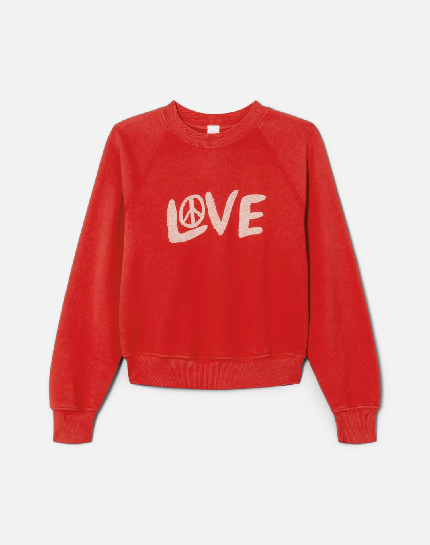Classic Crewneck Love And Peace - Heritage Red sold by Re/Done