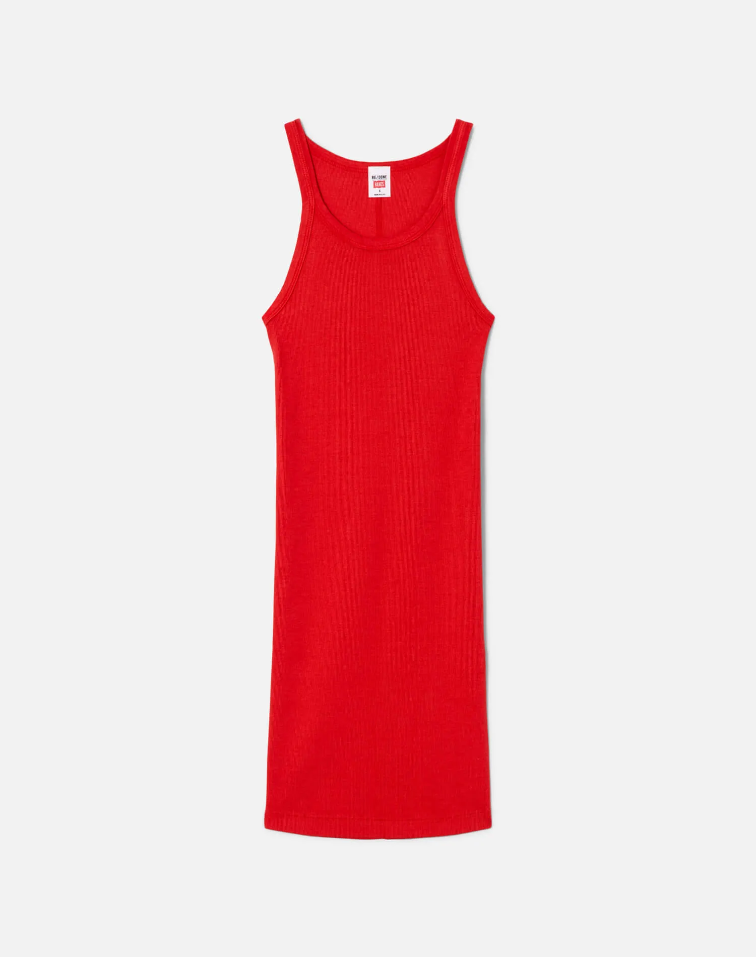 Ribbed Tank Mini Dress - Heritage Red sold by Re/Done