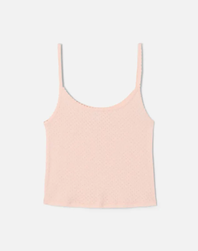 Jolie Tank - Pink Salt Honeycomb made by Hanes