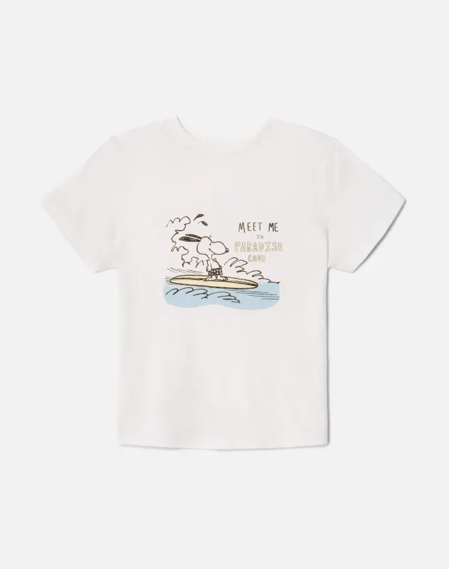 Classic Tee Snoopy Hang Ten - Vintage White made by Re/Done