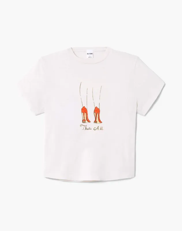 1950s Boxy Tee That's All - Vintage White made by Re/Done