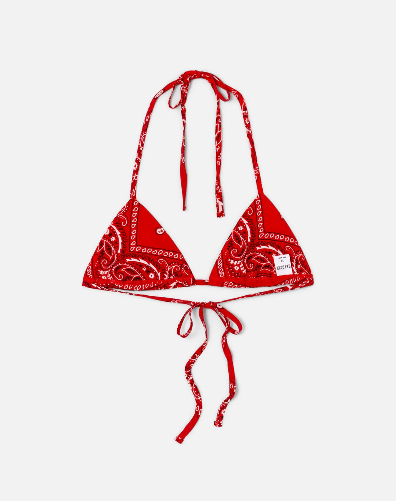 Upcycled Lola Tie Top - Red Bandana sold by Re/Done product image thumbnail 2